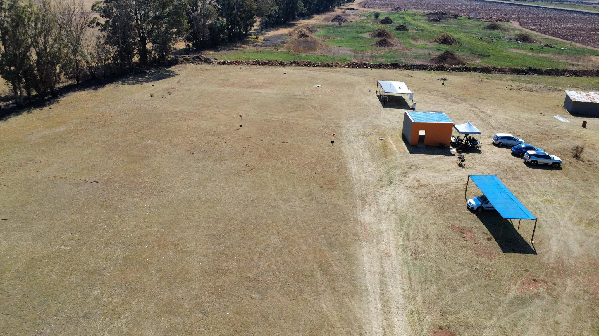 Clay pigeon shooting range at Rooikraal Shooting Range